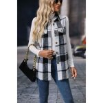Gilet femme carreaux sans manches automne hiver casual cardigan mi - long regular fit confortable - taille ...