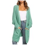 Gilet femme - zgeer - cardigan long tricot - poches - acrylique - grande taille