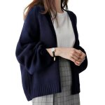 Gilets femmegilet femme chaud en hiver avec pochesgilet femme manches longues tricot� doux une taille ...