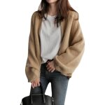 Gilets femmegilet femme chaud en hiver avec pochesgilet femme manches longues tricot� doux une taille ...