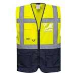 Gilet fluo secouriste haute visibilit� portwest executive warsaw - jaune / noir