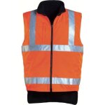 Gilet haute visibilit doubl polaire rversible coverguard hi - way - orange / noir