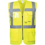 Gilet haute visibilit� - vest - port - multipoche - 100% polyester - norme en 471 classe 2 - jaune