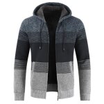 Gilet hiver capuche homme en tricot chaud doublé polaire cardigan zippee epais couleur graduelle - bleu ... Gilet hiver capuche homme en tricot chaud doublé polaire cardigan zippee epais couleur graduelle - bleu ...