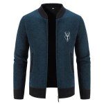 Gilet hiver chaud homme en tricot doublé polaire cardigan zippe chaud epais col officier manches longues ... Gilet hiver chaud homme en tricot doublé polaire cardigan zippe chaud epais col officier manches longues ...