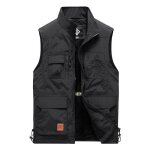 Gilet hiver exterieur homme doublée polaire veste sans manches chaude multi - poches couleur unie - noir ... Gilet hiver exterieur homme doublée polaire veste sans manches chaude multi - poches couleur unie - noir ...
