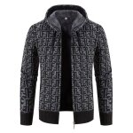 Gilet homme  capuche chaud doubl polaire insfity - gris fonc - manches longues