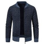Gilet homme chaud en tricot automne hiver cardigan zippe carreaux epais doublé polaire col officier confortabl ... Gilet homme chaud en tricot automne hiver cardigan zippe carreaux epais doublé polaire col officier confortabl ...