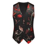 Gilet homme de costume broderie sans manches col v gilet mariage soire slim fit avec boutons confortable ...