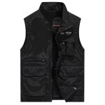 Gilet homme exterieur multipoches veste sans manche pêche photographie couleur unie Gilet homme exterieur multipoches veste sans manche pêche photographie couleur unie