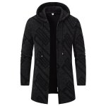 Gilet homme hiver capuche mi - longue en tricot chaud doublé polaire cardigan zippé epais confortable ... Gilet homme hiver capuche mi - longue en tricot chaud doublé polaire cardigan zippé epais confortable ...