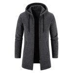 Gilet homme hiver capuche en tricot chaud doublé polaire cardigan zippé epais manches longues couleur ... Gilet homme hiver capuche en tricot chaud doublé polaire cardigan zippé epais manches longues couleur ...