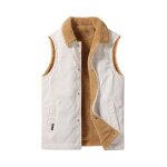 Gilet homme hiver velours ctel sans manches doubl polaire casual gilet chaud confortable couleur unie ...