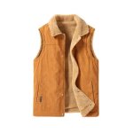 Gilet homme hiver velours côtelé sans manches doublé polaire casual gilet chaud confortable couleur unie ... Gilet homme hiver velours côtelé sans manches doublé polaire casual gilet chaud confortable couleur unie ...