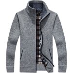 Gilet homme en laine automne - hiver casual veste paisse en maille vetement chaud