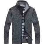 Gilet homme en laine automne - hiver casual veste Épaisse en maille vetement chaud - gris foncé Gilet homme en laine automne - hiver casual veste Épaisse en maille vetement chaud - gris foncé