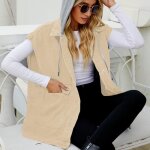 Gilet en jeans femme À capuche sans manches avec poches casual lache col revers - insfity - taille eu ... Gilet en jeans femme À capuche sans manches avec poches casual lache col revers - insfity - taille eu ...