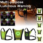 Gilet led clignotants sans fil avec tlcommande - direction de la lumire de voyage - pour vlo camping ...