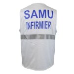 Gilet lger sans manches - unisexe - samu infirmier - blanc