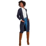 Gilet long en maille vila pour femme - total eclipse detail:mélange - col arrondi Gilet long en maille vila pour femme - total eclipse detail:mélange - col arrondi