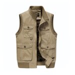 Gilet multipoches homme - insfity - sans manches en coton - couleur unie