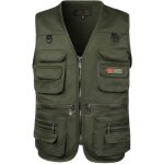 Gilet de pêche homme respirant grande taille multi - poches - beige Gilet de pêche homme respirant grande taille multi - poches - beige