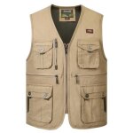 Gilet de p�che homme veste sans manches exterieur multi - poches respirant confortable