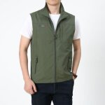 Gilet de pêche photographie homme veste sans manches multipoches respirant séchage rapide Gilet de pêche photographie homme veste sans manches multipoches respirant séchage rapide