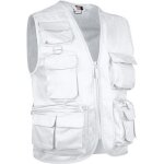 Gilet reporter multipoches sans manches - safari blanc