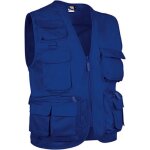 Gilet reporter multipoches sans manches - safari - bleu azur - homme - valento