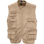 Gilet reporter photographe multipoches veste lgre sans manches - 43630 - beige - homme