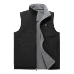 Gilet sans manche homme rversible polaire col montant confortable - noir gris - insfity