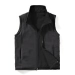Gilet sans manche polaire réversible homme fermeture eclair grande taille - noir Gilet sans manche polaire réversible homme fermeture eclair grande taille - noir