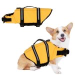 Gilet de sauvetage pour chiens avec flottabilit� sup�rieure & poign�e de sauvetage(jaune s)