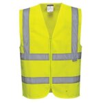 Gilet de s�curit� - mod�le classique - jaune - r�tror�fl�chissant - fermeture zipp�e
