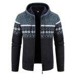 Gilet zipp  capuche homme hiver chaud doubl polaire cardigan epais imprime confortable automne hiver ...