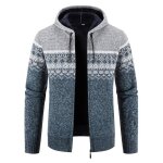 Gilet zipp  capuche homme hiver chaud doubl polaire cardigan epais imprime confortable automne hiver ...