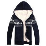 Gilet zippé homme à capuche chaud doublé polaire cardigan imprimé epais tissu confortable Gilet zippé homme à capuche chaud doublé polaire cardigan imprimé epais tissu confortable