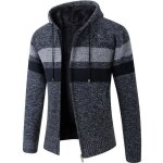 Gilet zippé homme à capuche hiver doublée polaire veste chaude epaisse manches longues couleur constraste ... Gilet zippé homme à capuche hiver doublée polaire veste chaude epaisse manches longues couleur constraste ...