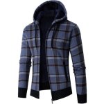 Gilet zippé homme carreaux à capuche en tricot doublé polaire veste chaude epaisse pour automn - hiver ... Gilet zippé homme carreaux à capuche en tricot doublé polaire veste chaude epaisse pour automn - hiver ...