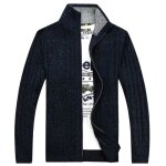 Gilet zippé homme col montant casual sweater Ép. . . - insfity - bleu - manches longues - coupe normal ... Gilet zippé homme col montant casual sweater Ép. . . - insfity - bleu - manches longues - coupe normal ...