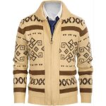 Gilet zipp� homme en tricot cardigan chaud automne hiver epais regular fit confortable couleur contraste ...