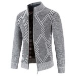 Gilet zippé homme en tricot doublé polaire col montant cardigan chaud epais confortable automne hiver ... Gilet zippé homme en tricot doublé polaire col montant cardigan chaud epais confortable automne hiver ...