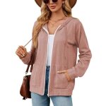 Gilet zippe en tricot femme à capuche casual cardigan manches longues avec poches couleur unie - rose ... Gilet zippe en tricot femme à capuche casual cardigan manches longues avec poches couleur unie - rose ...