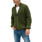 Gilet zippee homme en tricot col montant automne - hiver cardigan chaude epais manches longues couleur ...