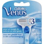 Gillette pack de 4 lames de rasoir venus - standard - bleu clair blanc