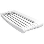 Gimi telepack 70 - �tendoir mural extensible 5 m en r�sine et aluminium blanc