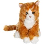 Gipsy toys - chat mimiz roux et blanc - peluche - 28 cm