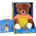 Gipsy toys - petit ours brun ? peluche musicale qui parle conteur dhistoires - 28 cm ? marron jaune rouge ...