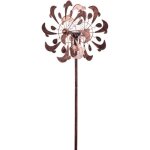 Girotte solaire avec led - icare - girouette m�tal copper dolphins duett - blanc et cuivre - 60 x 30 ...